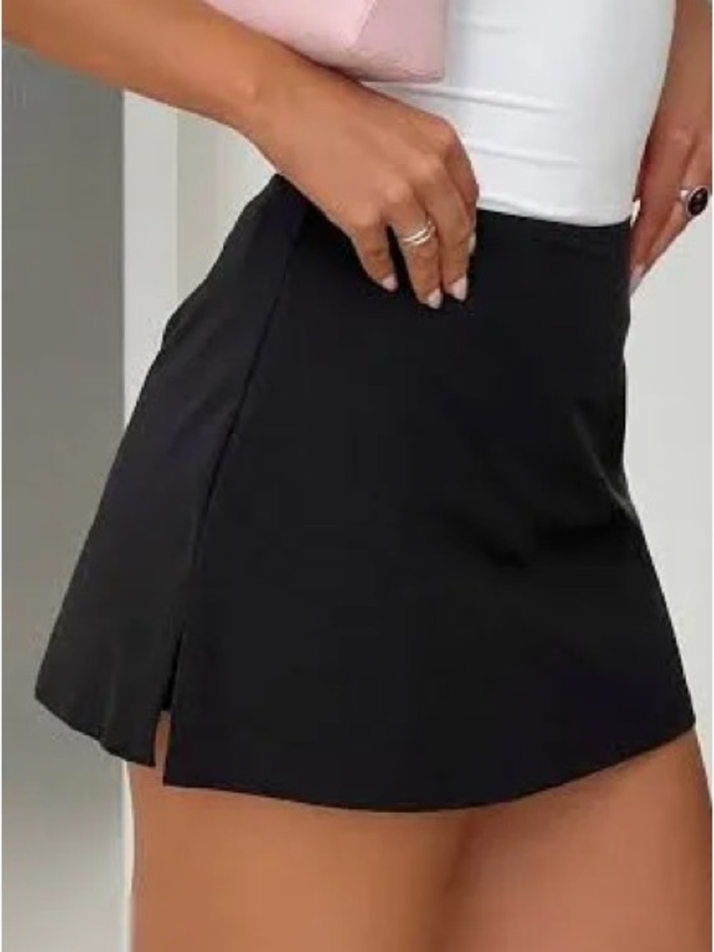 Princess Polly Gigi Black Mini Skort